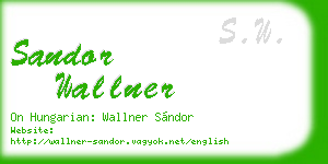 sandor wallner business card